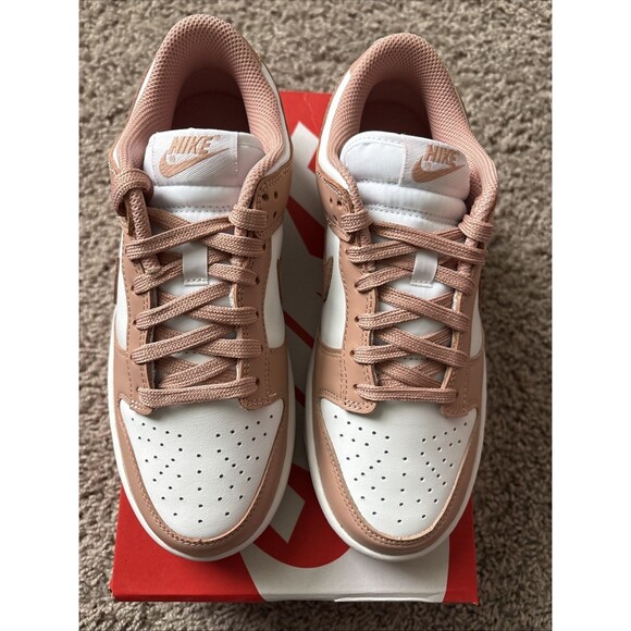 Nike Dunk Low Shoes Rose Whisper White Sneakers Womens DD1503-118 Size 8.5 New - Picture 2 of 5